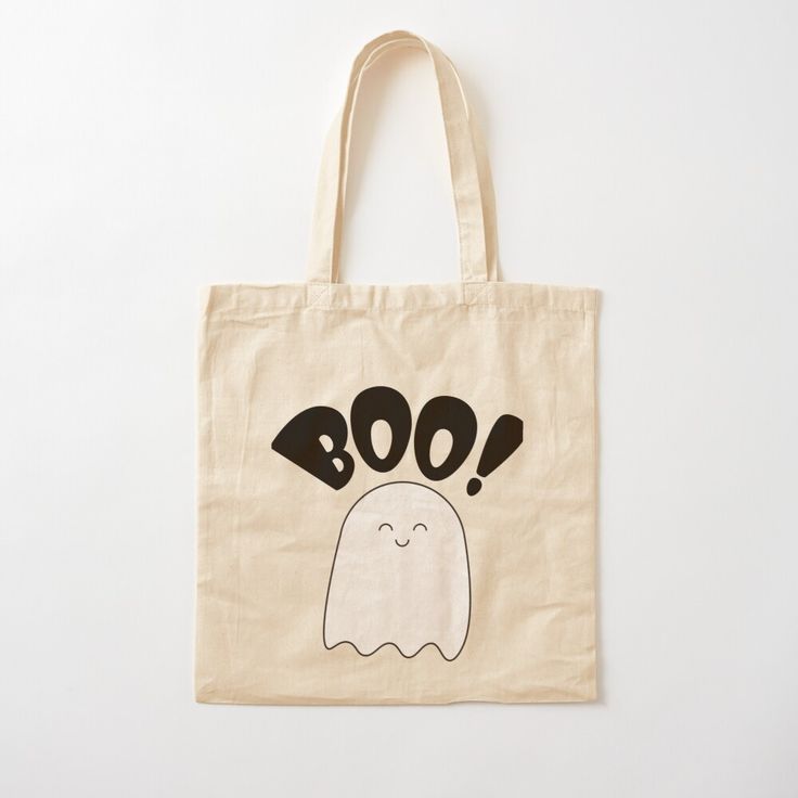 Halloween Tote Bags Diy, Halloween Totes, Tote Embroidery, Tote Bag Diy Pattern, Diy Tote Bag Design, Painted Canvas Bags, Tote Bag Business, Ghost Cute, Fall Tote Bag