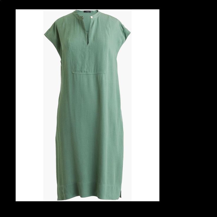 Nwt This Green Tunic Dress Is Great For Work And Home. More Details In Pic Summer Split Neck Dresses For Workwear, Spring Split Neck Dress For Work, Green Shift Midi Dress For Daywear, Elegant Tunic Dresses For Work, Spring Tunic Dress For Workwear, Green Tunic Dress For Daywear, Green Shift Dress For Daywear, Casual Tunic Dress For Work, Chic Daywear Dress With Split Neck