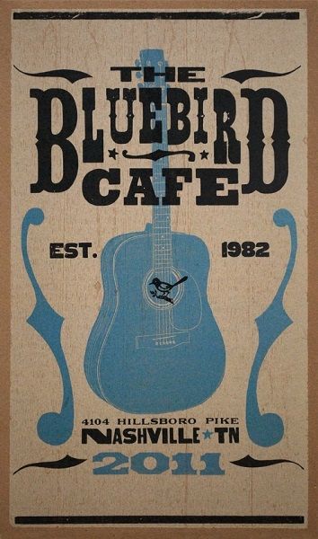 the bluebird cafe poster from nashville, tennessee