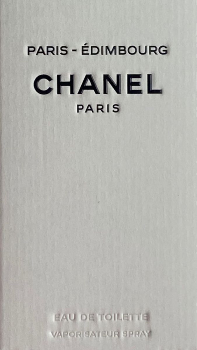 an advertisement for the paris - embour chanel perfume company on a cell phone