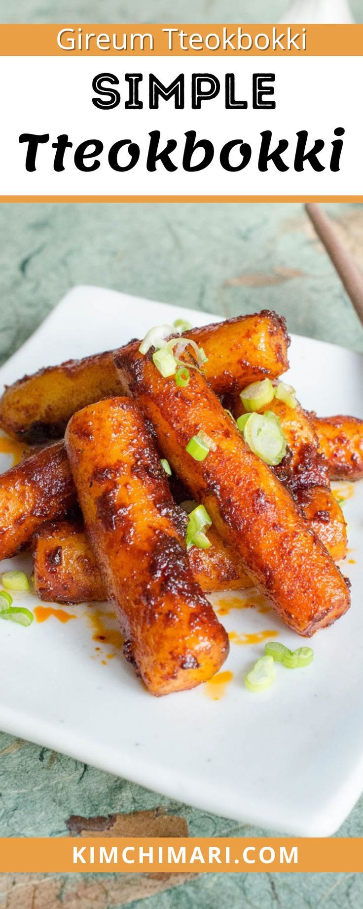 some fried food on a white plate with the words, simple teokokuki