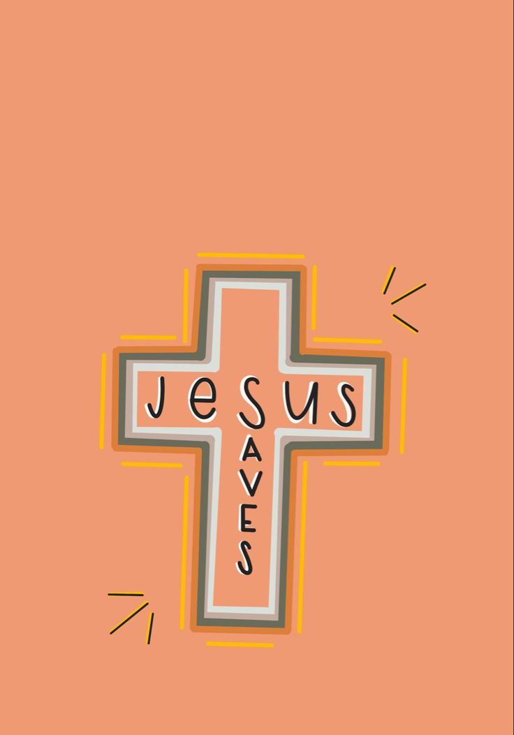 a cross with the words jesus saves on it