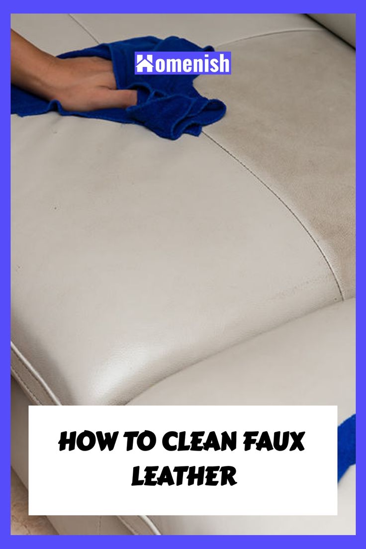 how to clean faux leather furniture with a microfit cleaning cloth on the seat