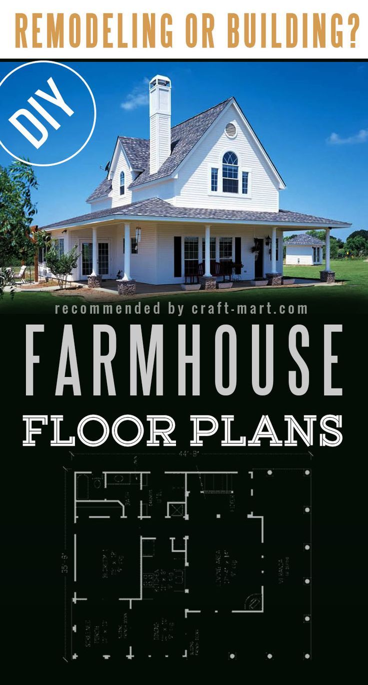 a house with the words farmhouse floor plans on it's front and back cover