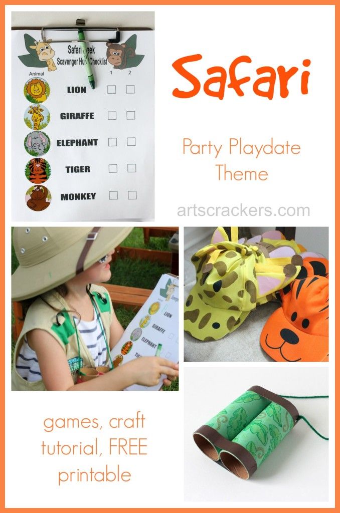 the safari party play date game is perfect for kids to do with their favorite animal friends