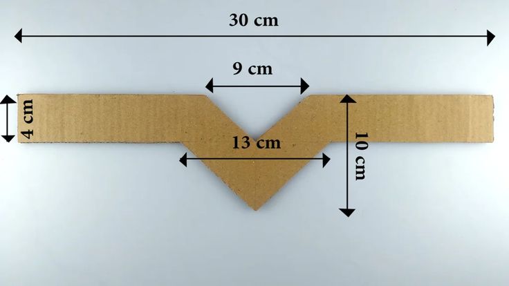 an image of a cardboard cut out with measurements for the length and width on it