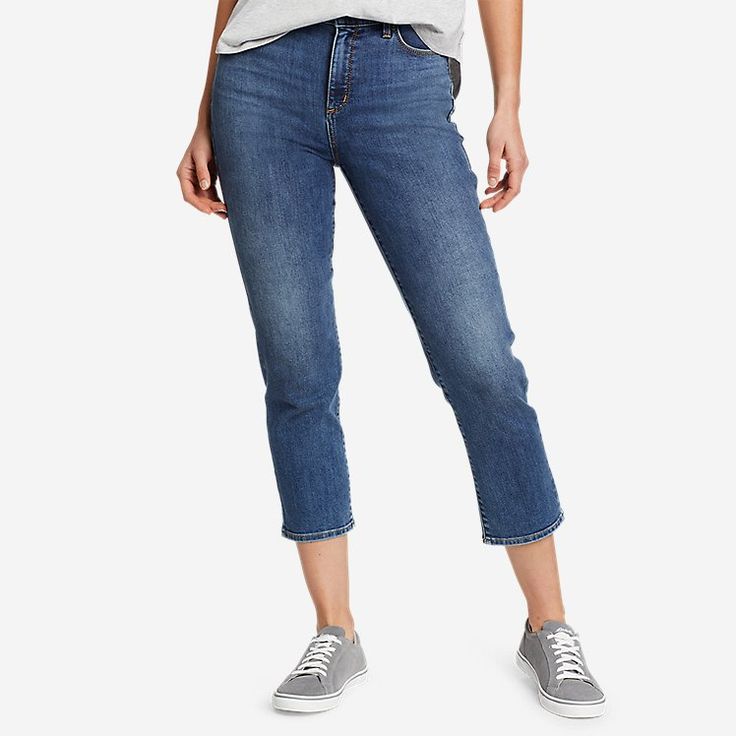 Women's Voyager Crop Jeans | Eddie Bauer Jeans Tall, Most Comfortable Jeans, Women Cargo Pants, Plus Size Brands, Eddie Bauer Women, Crop Jeans, Trendy Clothes For Women, Eddie Bauer, The Outdoors