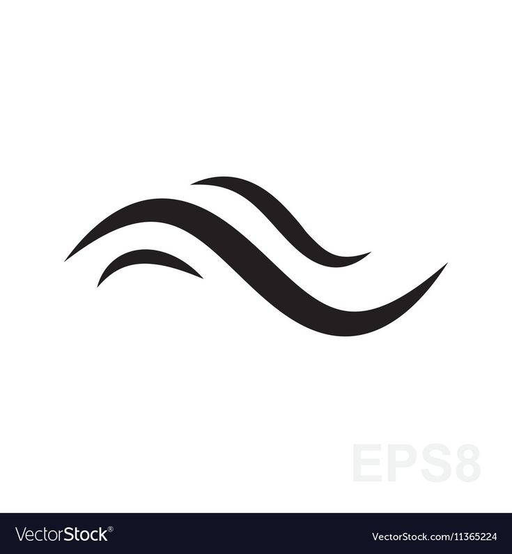 an abstract black and white wave logo