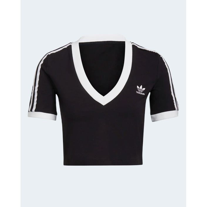 Adidas Women T-Shirt Luxury Brands Shopping, Adidas Tee, Adidas Brand, Crop Top Tees, Black Crop Tops, Primavera Estate, Black Adidas, Branded T Shirts, Adidas Women