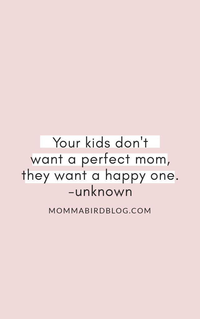 a pink background with the words your kids don't want a perfect mom, they want