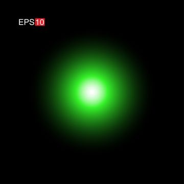 an image of a green light in the dark with text that reads, eps10