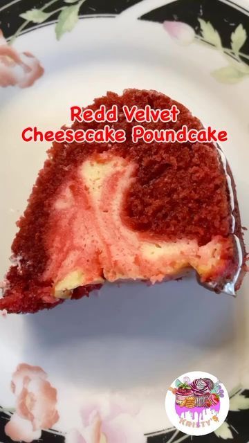 a piece of red velvet cheesecake on a plate