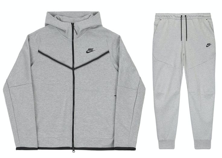 Nike Tech Fleece Outfit Men, Nike Tech Sweatsuit, Nike Tech Fleece Tracksuit, Nike Clothes Mens, Nike Tech Fleece Hoodie, Grey Tracksuit, Couture Invisible, Fleece Outfit, Nike Sportswear Tech Fleece