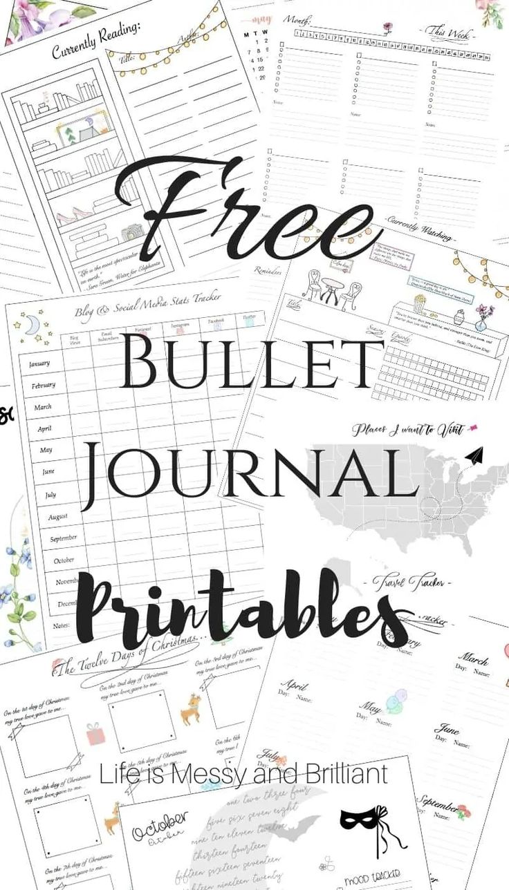 Online Bullet Journal, Free Bullet Journal Printables, Notesbog Design, Bullet Journal Calendrier, Bullet Journal Layout Templates, Bullet Journal Template, Diario Bullet, How To Bullet Journal, Planner Diario