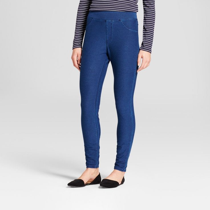 The look of your favorite skinny jeans meets the comfort of stretchy leggings with these High-Waist Jeggings from A New Day™. These jeggings are perfect for days where you want to keep your style on point while feeling more comfortable than ever. The wide waistband adds just the right amount of control along with a flattering fit, while the soft fabric construction with spandex provides flexible comfort. Pair them with a loose-fit shirt and ballet flats for an effortlessly chic look, or go casua Dressy Leggings, High Waist Jeggings, Womens Jeggings, Functional Style, Garment Details, Black Jeggings, Loose Fit Shirts, Denim Jeggings, Stretchy Leggings