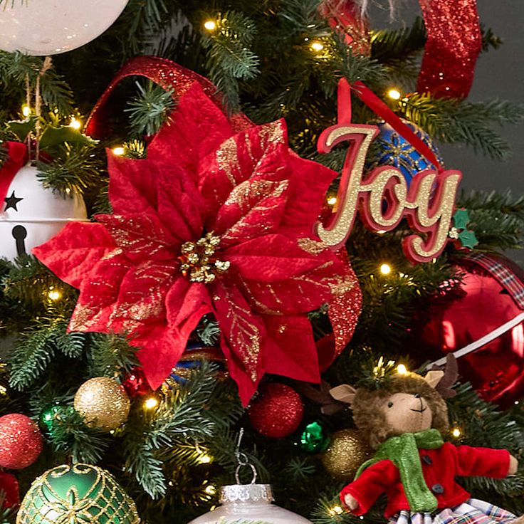 a christmas tree with ornaments and decorations on it