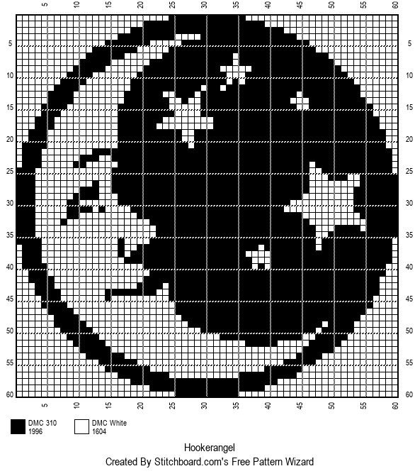 a cross stitch pattern with the moon and stars on it, as well as an image of