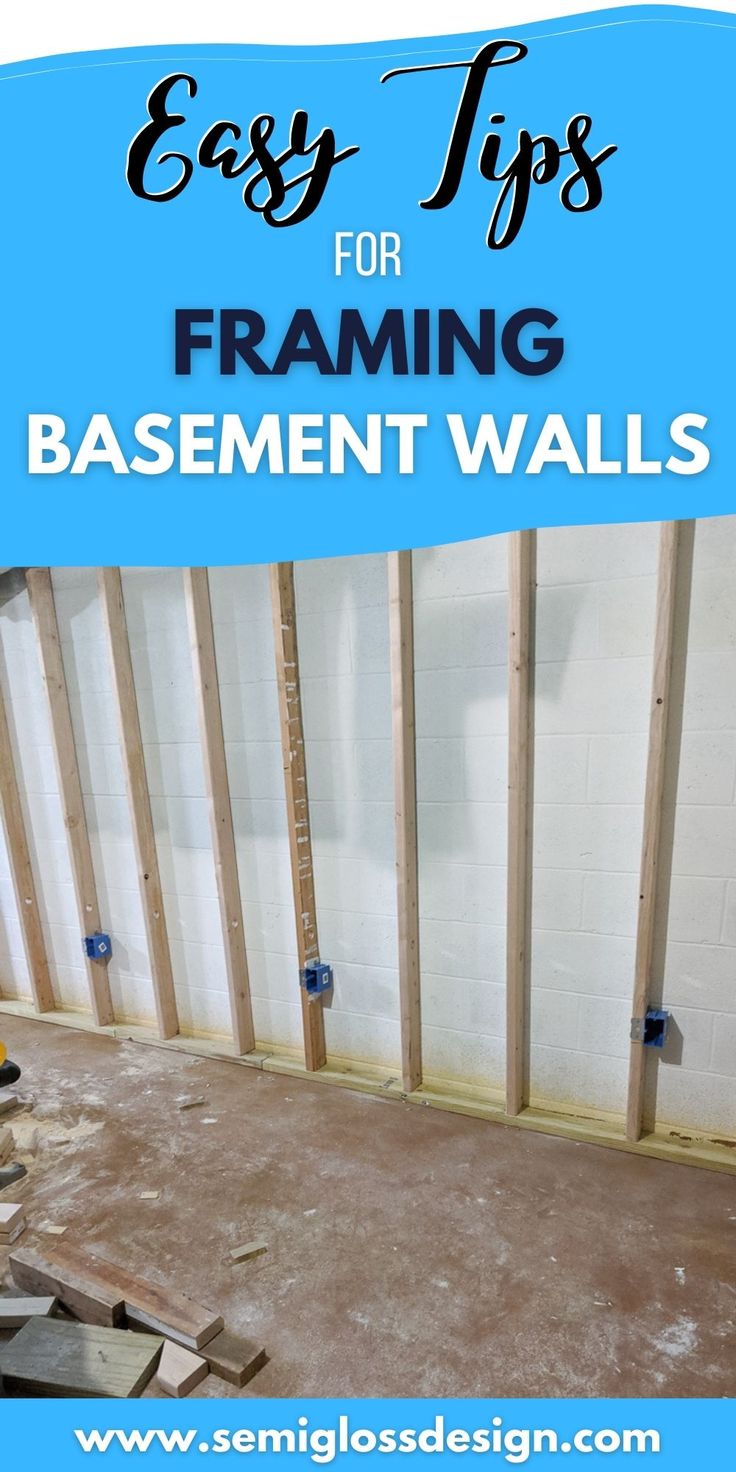 framed walls in a basement How To Make An Old Basement Look Nice, Diy Basement Walls, Basement Cement Wall Ideas, Basement Wall Ideas Without Drywall, Boho Basement, Framing A Basement, Framing Basement Walls, Concrete Basement Walls, Basement Decoration