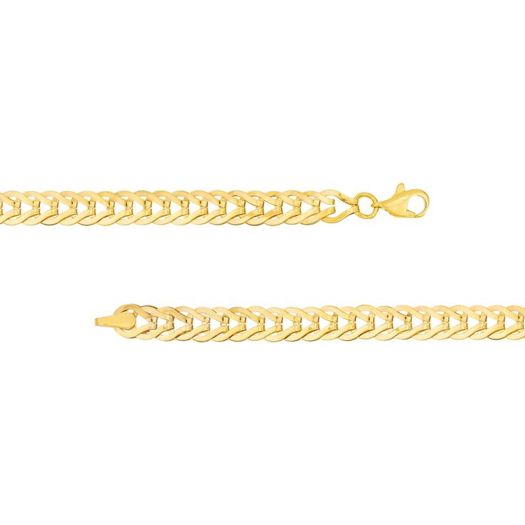 Adorn yourself in luxury with the mesmerizing allure of the Flat Foxtail Chain Bracelet by Olas d'Oro. This exquisite piece of fine jewelry is more than just an accessory; it's a timeless symbol of your love and devotion. Crafted with precision and passion, this bracelet embodies the fusion of art and elegance, making it the perfect choice for those who appreciate the finer things in life.Find inspiration in the details of this bracelet, which features a flat Foxtail Chain design meticulously cr Elegant Cuban Link Bracelet With Lobster Clasp, Elegant Cuban Link Chain Bracelet With Lobster Clasp, Elegant 14k Gold Diamond Bracelet With Curb Chain, Elegant Gold Cuban Link Chain Bracelet, Yellow Gold Link Charm Bracelet With Curb Chain, Yellow Gold Charm Bracelet With Curb Link Chain, Elegant 14k Gold Curb Chain Bracelets, Yellow Gold Diamond Bracelet With Curb Chain, Elegant Cuban Link Curb Chain Bracelets