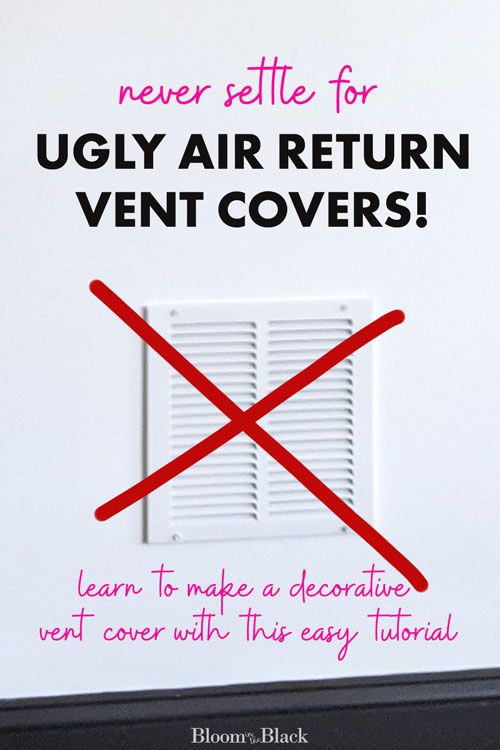 there is a sign that says never settle for ugly air return vent covers