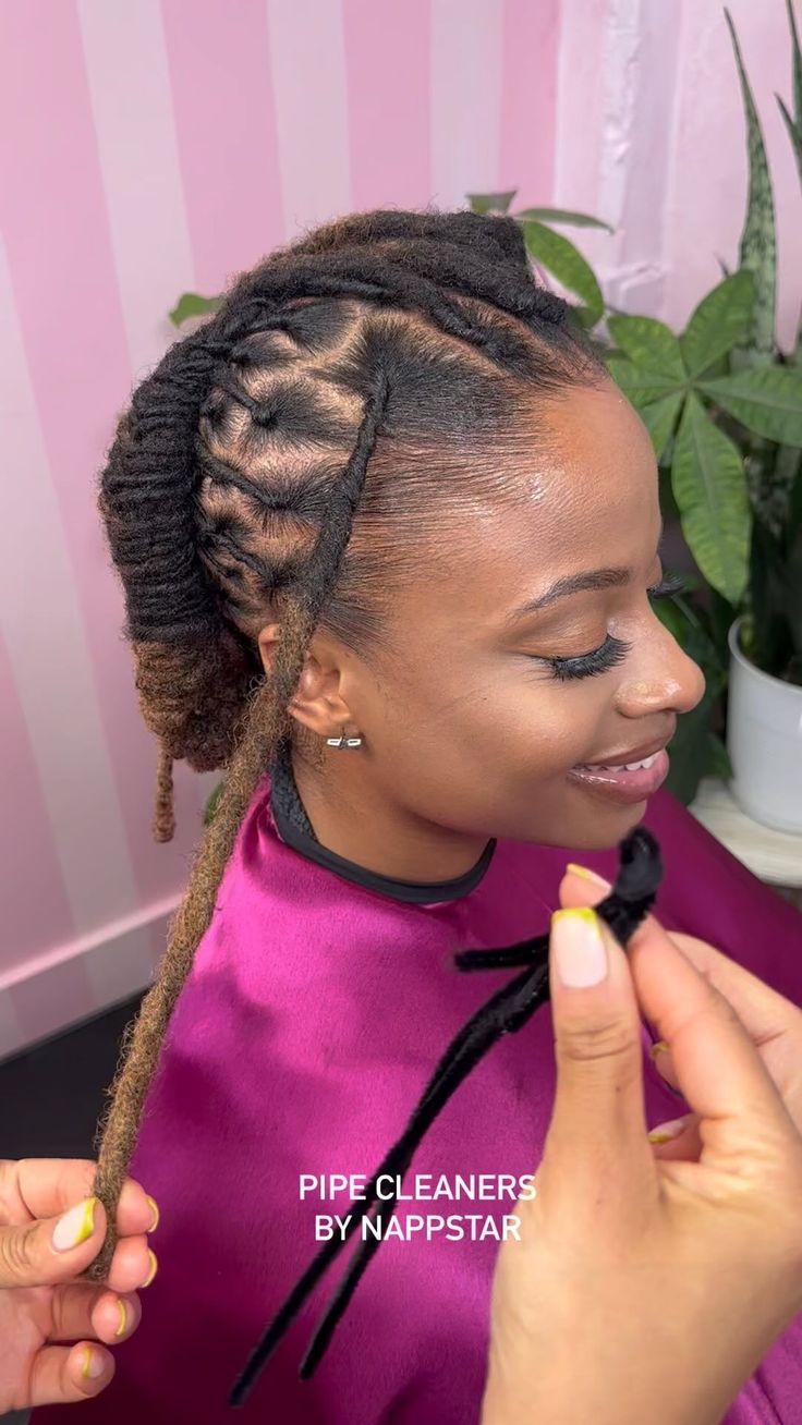 Long Petals Loc Style 💕✨ book appointment www.NappStar.com #locs #locstylesforwomen | Instagram Loc Twist, Styles Locs, Book Appointment Now, Natural Locs, Dreads Hairstyles, Book Appointment, Dread Hairstyles, Pipe Cleaners, Love Natural