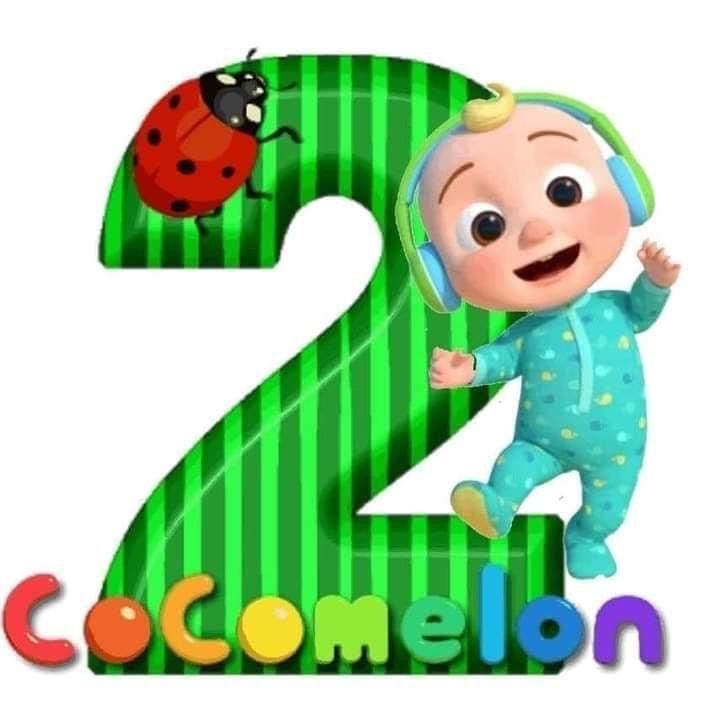 the number two is for cocomelon with a ladybug on it's head