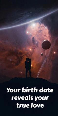 a man standing on top of a hill next to a space filled with stars