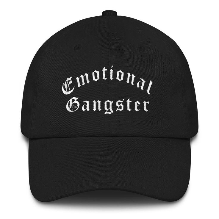 Emotional Gangster Dad hat Streetwear Adjustable Hat With Curved Brim, Streetwear Adjustable Fit Hat With Curved Brim, Streetwear Adjustable Fit Curved Brim Hat, Streetwear Hat With Adjustable Fit And Curved Brim, Adjustable Fit Curved Bill Hats For Streetwear, Adjustable Curved Bill Hats For Streetwear, Adjustable Fit Curved Brim Hat For Streetwear, Adjustable Curved Brim Hat For Streetwear, Streetwear Hats For Baseball Season With Curved Visor