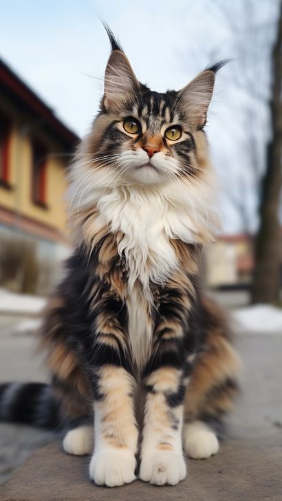 Calico Maine Coon Cat Breed - PICTURES &amp; Maine Coon Calico Cat Overview Gatos Cool, Domestic Cat Breeds, Cat Stevens, British Shorthair Cats, Gorgeous Cats, Cute Cats Photos, Pretty Animals, Calico Cat, Domestic Cat