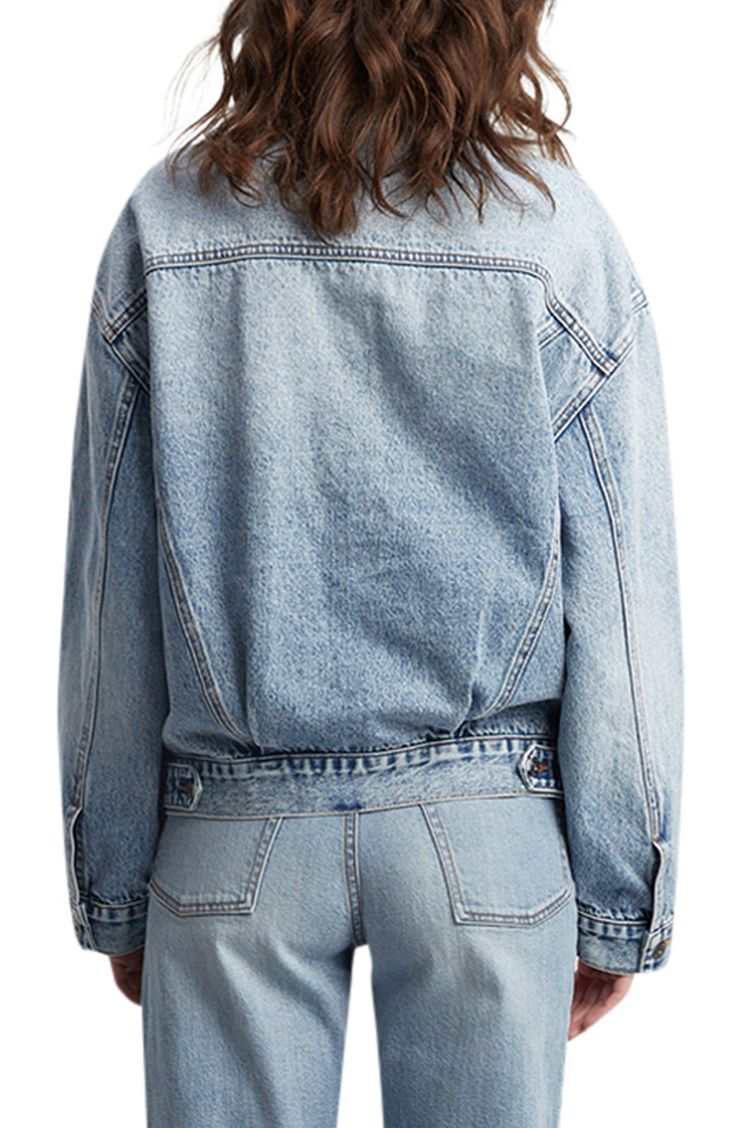 Relaxed and effortlessly chic, this sturdy denim jacket has all the essential details and an oversized silhouette that layers well over any outfit. Front button closure Spread collar Button cuffs Chest button-flap patch pockets; front welt pockets 100% cotton Machine wash, line dry Imported Vintage Denim Jacket, Oversized Silhouette, Welt Pocket, Denim Jacket, Nordstrom