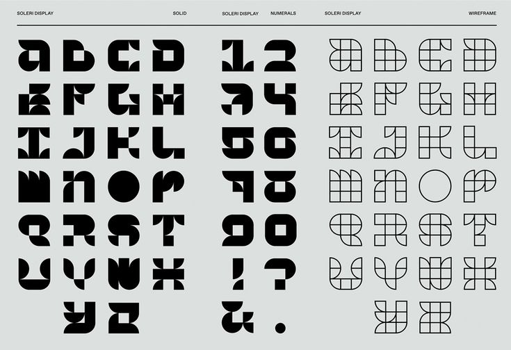 the font and numbers used in this typeface are all black with white letters on them