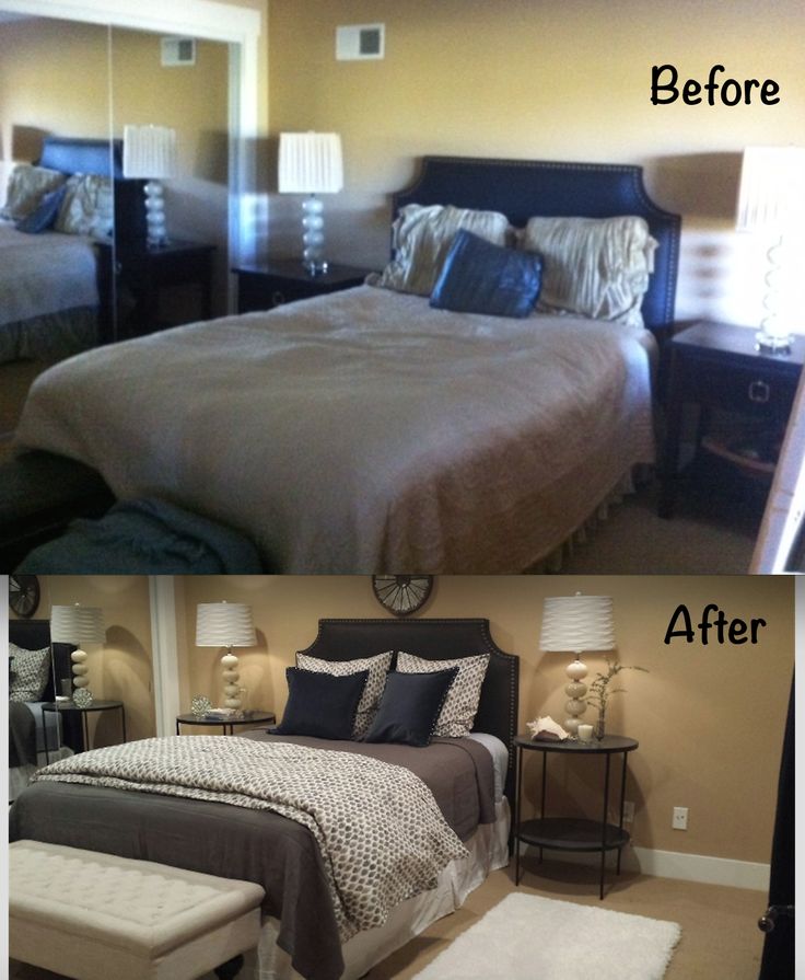 before and after pictures of a bedroom makeover