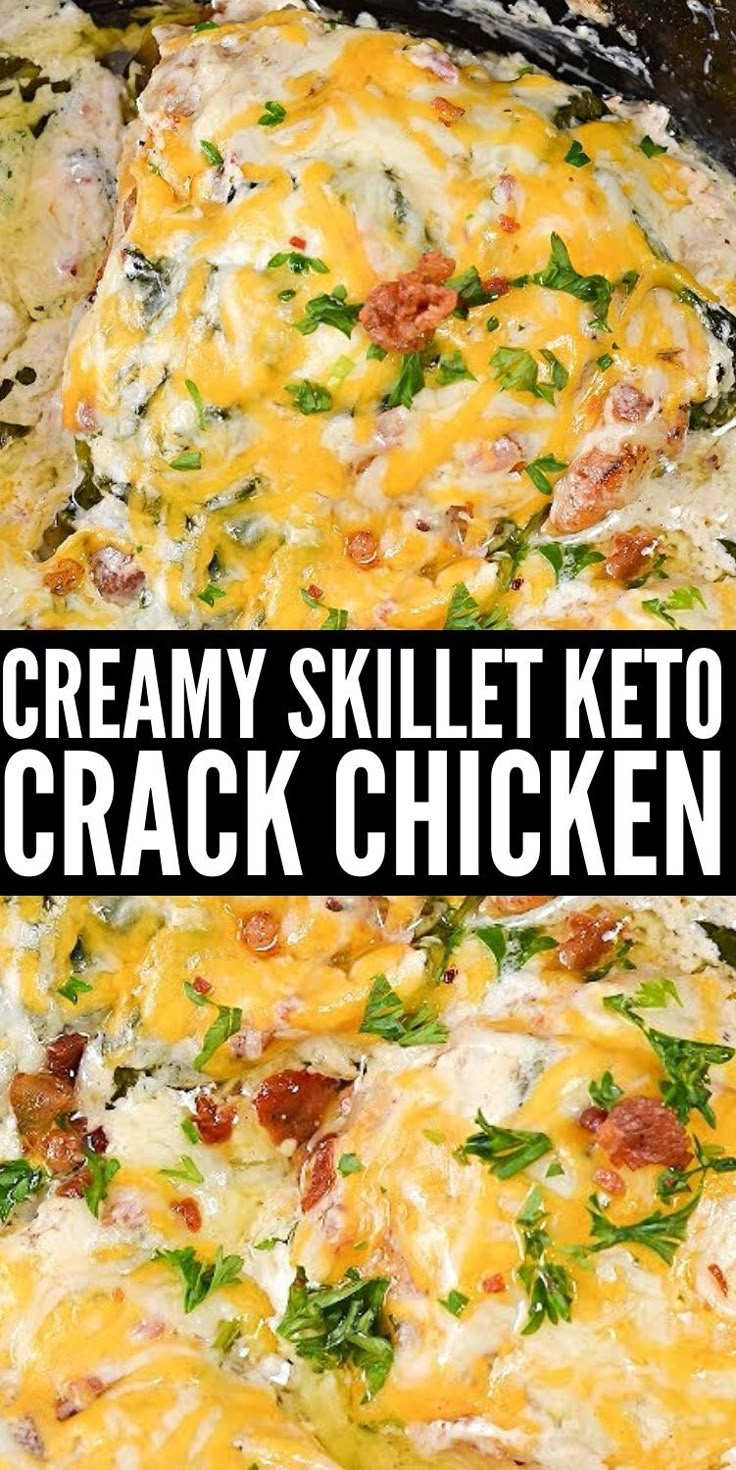 Leto Cracked Chicken, Keto Chicken Cheese Baked, Cracked Chicken Stove Top, Easy One Skillet Keto Meals, Keto Dinner Recipes Skillet, Low Carb Stove Top Recipes, One Skillet Keto Meals, Diced Chicken Recipes Keto, Keto Skillet Recipes