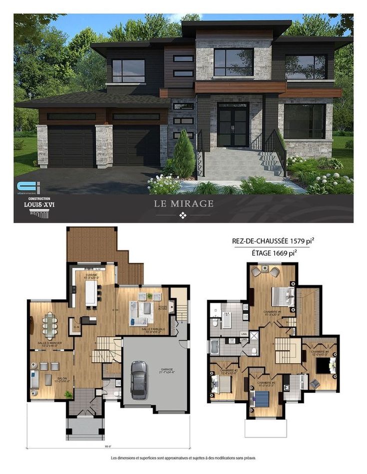 two story house plans with garage and living room