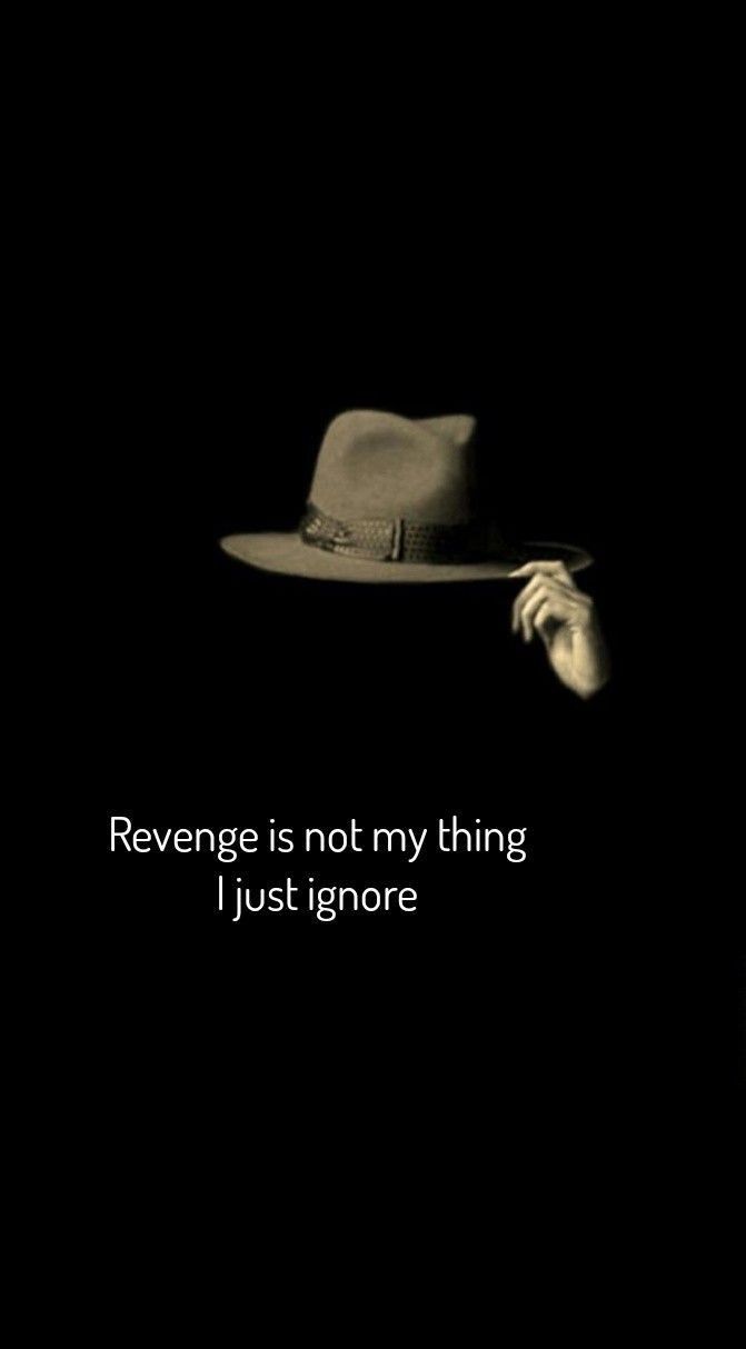 a man wearing a hat and holding his hand up to his face with the caption'revege is not my thing i just ignore '