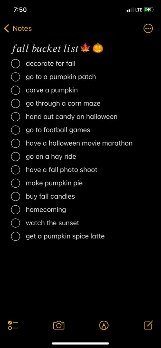 the pumpkin list is displayed on an iphone screen