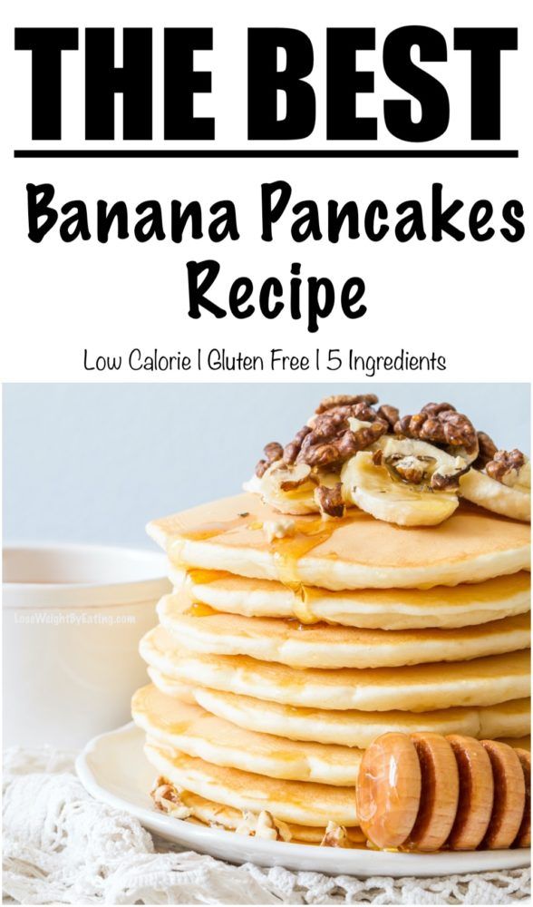 the best banana pancakes recipe with text overlay