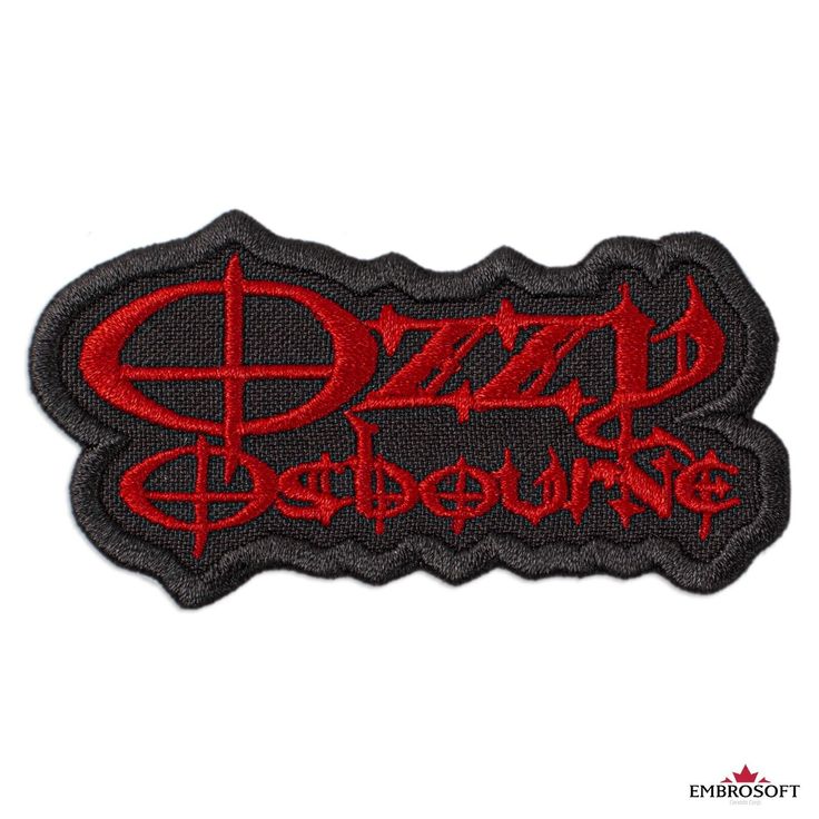 a patch with the word disarpature in red ink on black and white