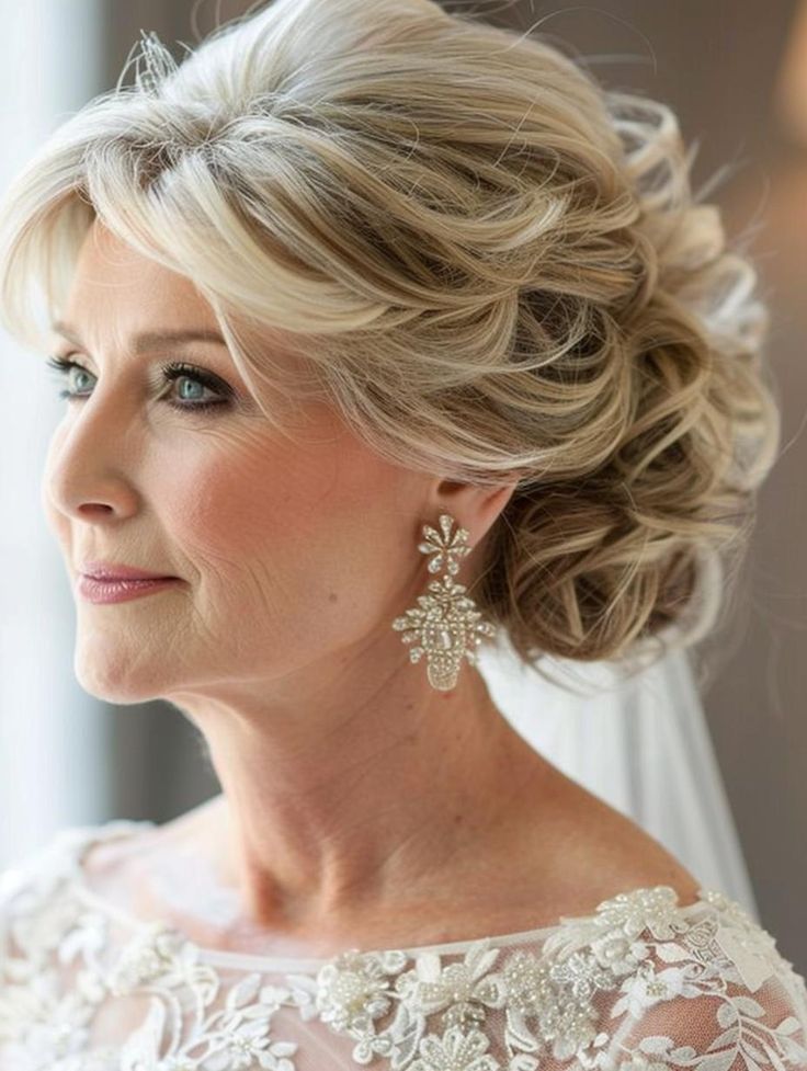 Wedding Hairstyles for Mother of the Bride Updos For Medium Length Hair Mother Of The Bride, Wedding Updo For Layered Hair, Short Hairstyles Mother Of The Bride, Grooms Mother Hairstyle, Mother Of The Groom Hairdos, Elderly Woman Hairstyles, Wedding Makeup For Mom Mother Of The Bride, Grandmother Hairstyles Wedding, Up Dos For Mother Of The Bride