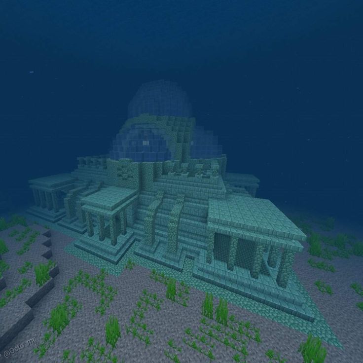 Minecraft Water Temple, Minecraft Ocean Builds, Desert Pyramids, Minecraft Dome, Ocean Biome, Minecraft Temple, Minecraft Underwater, Monument Ideas, Minecraft Pictures