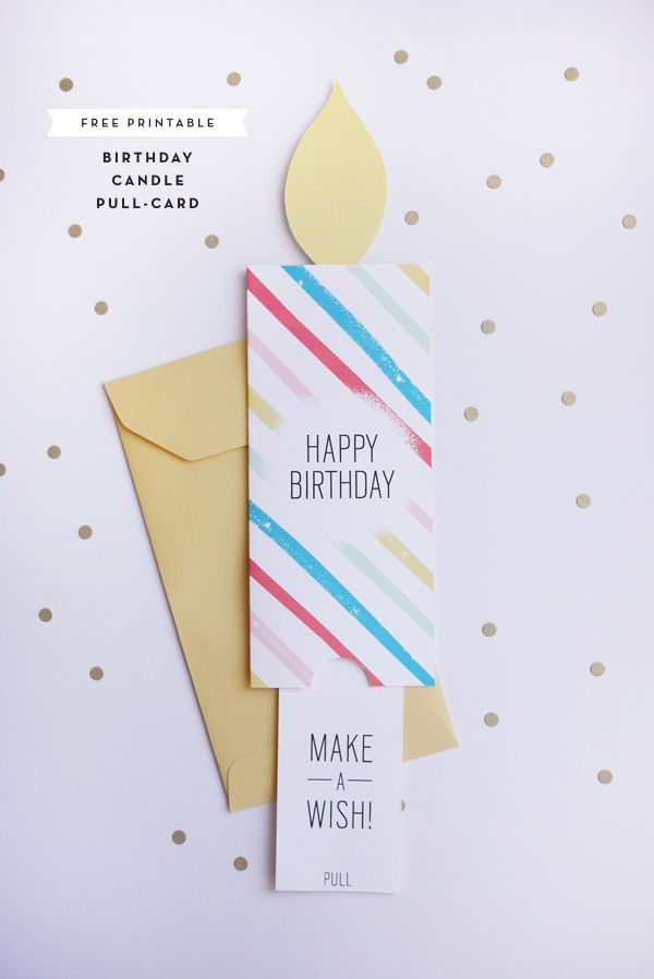 a birthday card with the words make wish written on it and a piece of yellow paper next to it