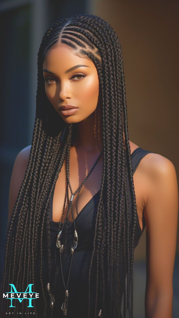 Zillion Braids, Hair Braid Patterns, Braid Bun, Unique Braids, Rare Features, Braided Hairstyles For Black Women Cornrows, Goddess Braids Hairstyles, Long Box Braids, Braided Cornrow Hairstyles