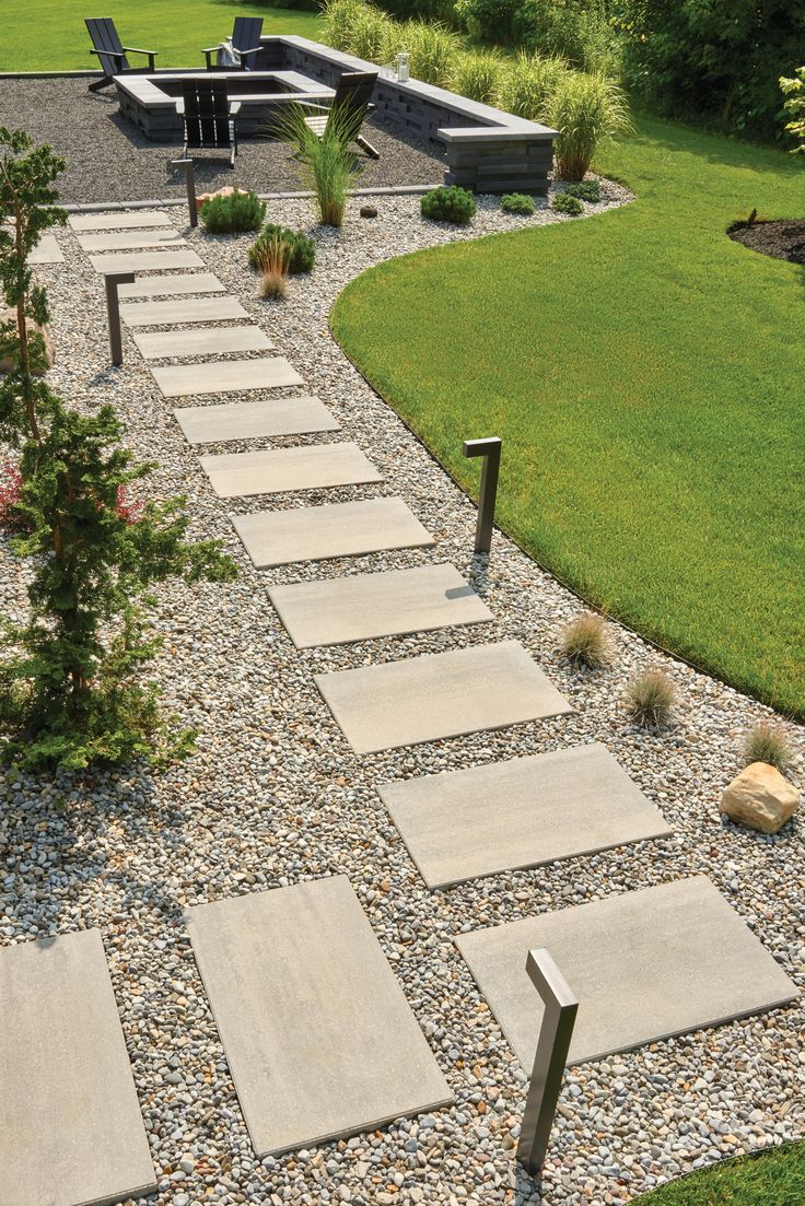 Best stepping stone designs of the year | Landscaping Design Ideas Stepping Stone Designs, Landscape Stepping Stones, Stepping Stone Walkways, Backyard Walkway, Walkway Landscaping, Outdoor Walkway, Pathway Landscaping, Outdoor Seating Area, Stone Walkway