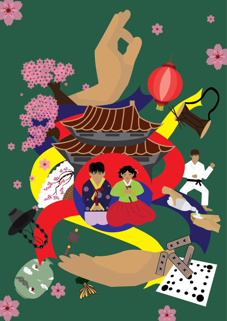 an illustration of people in traditional chinese dress