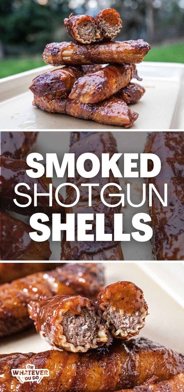 smoked shotgun shells stacked on top of each other with the words smoked shotgun shells above them