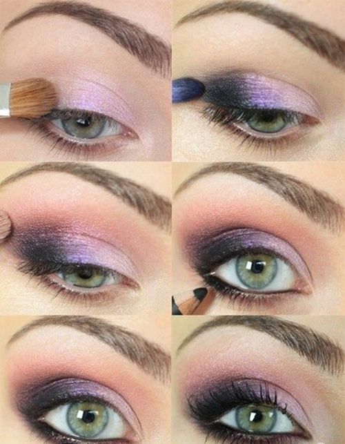 Trucco Smokey Eye, Purple Smokey Eye Makeup, Purple Eye Makeup Tutorial, Smokey Eyes Tutorial, Lilac Eye, Mac Make Up, Lilac Eyeshadow, Make Up Designs, Black Eye Makeup