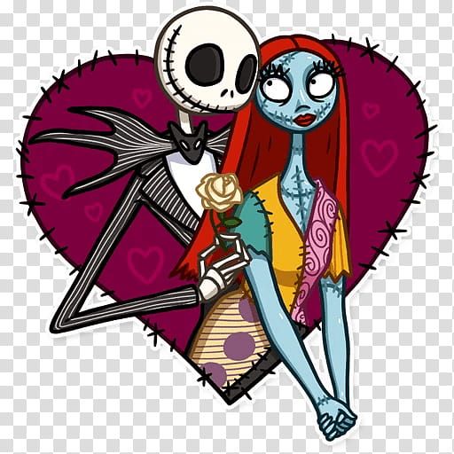 a cartoon character holding a bottle with a skeleton on it's head in front of a heart