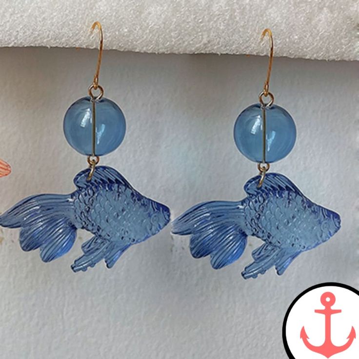 Resin Fish Drop Earrings Blue Dangle Earrings With Ocean-inspired Style, Ocean-inspired Blue Dangle Earrings, Ocean-inspired Blue Earrings With Ear Wire, Blue Fish-shaped Earrings For Gift, Ocean-inspired Blue Earrings For Gifts, Blue Ocean-inspired Dangle Jewelry, Blue Drop Earrings With Fish Hook, Handmade Blue Ocean-inspired Earrings, Blue Fish Hook Earrings For Gift