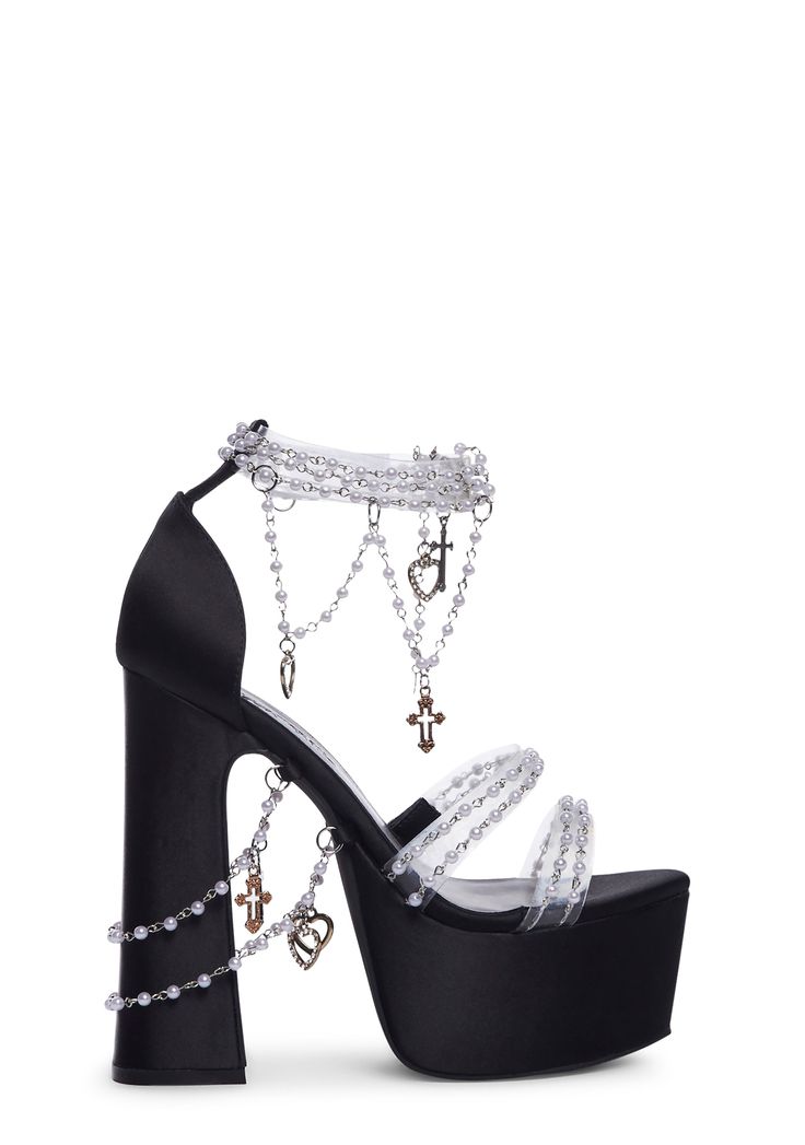 Holy Revelation Platform Heels, Carcase Iphone, Pretty Heels, Goth Shoes, Dr Shoes, Fashion Shoes Heels, Cute Shoes Heels, Black Platform Heels, Fancy Shoes