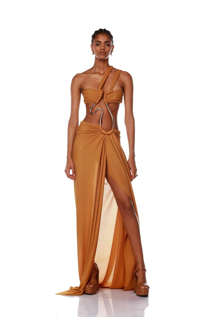 Tetra Mustard Gown - Pre Order – BRONX AND BANCO Mustard Gown, Arizona Summer Outfits, Earthy Dress, African Designers Clothing, Resort Wear Fashion, Teacher Salary, Goddess Fashion, Bronx And Banco, Blouse Ideas